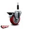 Service Caster 4'' Red Poly Swivel 7/8'' Expanding Stem Caster with Brake SCC-EX20S414-PPUB-RED-PLB-78 - alternate 2